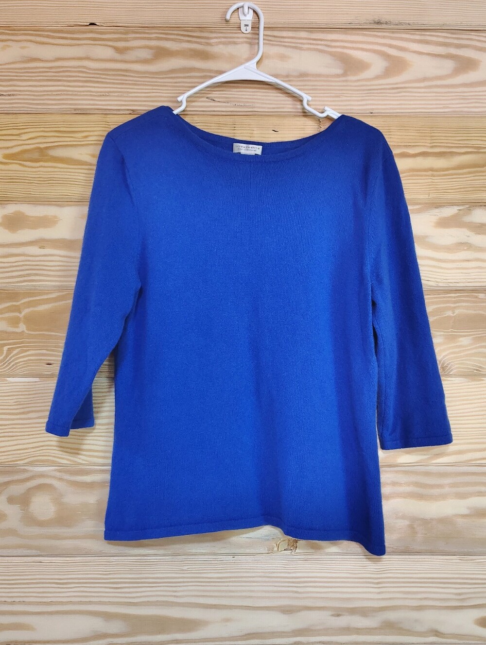 Investments Fine Cashmere 100% Cashmere Sweater Medium Royal Blue Quiet Luxury